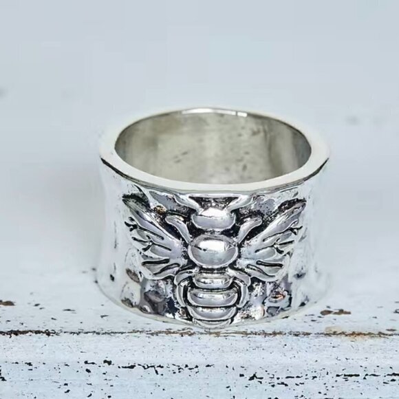 Boho Bumble Bee Band Ring #1135 - Picture 3 of 10